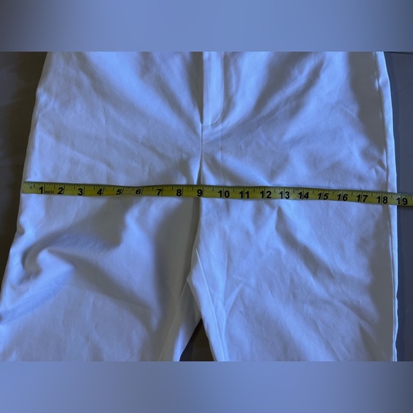 Amber Sun Collection Capri Pants 8 White Straight Leg Buttons Zipper cotton - Picture 15 of 16